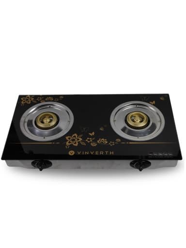 2 Burner Tempered Glass Gas Stove