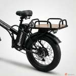 ZEN-QOR ENGOR Rear Cargo Rack with Wooden Base and Black Metal Frame