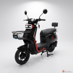 ION H1000 Dongfeng-99 Electric Scooter Main Product Image - Black Red Sport Design