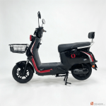 ION H1000 Dongfeng-99 Electric Scooter Side Profile View - Black Red Sport Styling