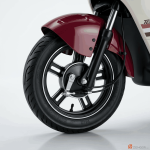 ION H800 Edison-99 14-inch Tire and Alloy Drum Brake Front Wheel Deep Red Fender