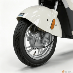 ION R20 Cream Grey 14x2 Tire and Alloy Drum Brake Front Wheel