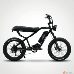 RAEV RAVE BULLET-X Electric Bike Side Profile View - Matte Black Angular Frame