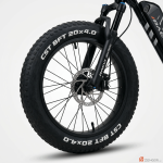 RAEV RAVE BULLET-X CST BFT 20x4.0 Street Knobby Tire and 2-Piston Hydraulic Disc Brake