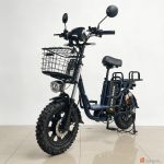ZEN-QOR E820 Electric Cargo Bike Main Product Image - Deep Blue Fat Tire Delivery E-Bike